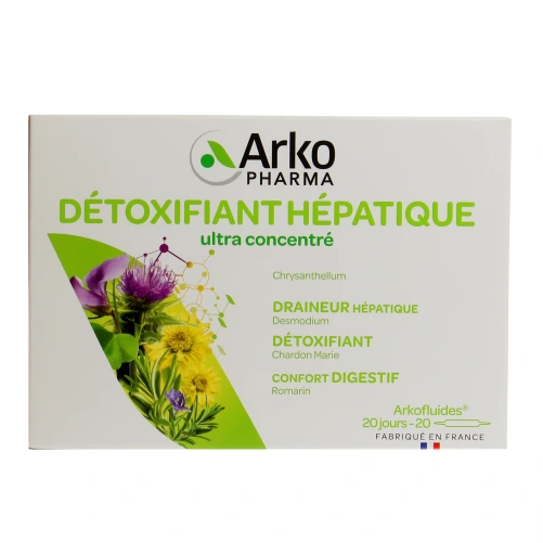Détoxifiant Hépatique Arkofluides formule plus concentrée ampoules
