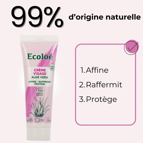 Ecoloé Crème Visage Aloé Véra Bio