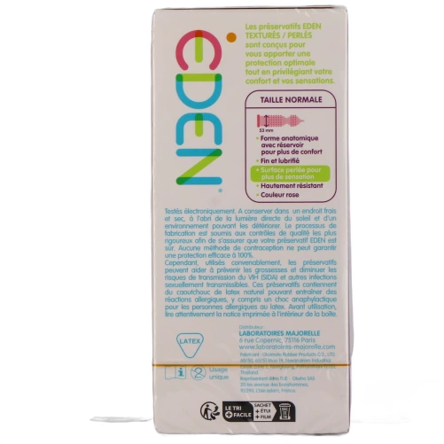 Eden Préservatifs Texturés Perlés