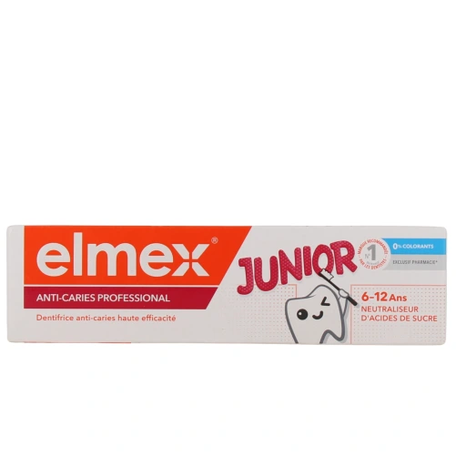 Elmex Dentifrice Junior 6-12 ans