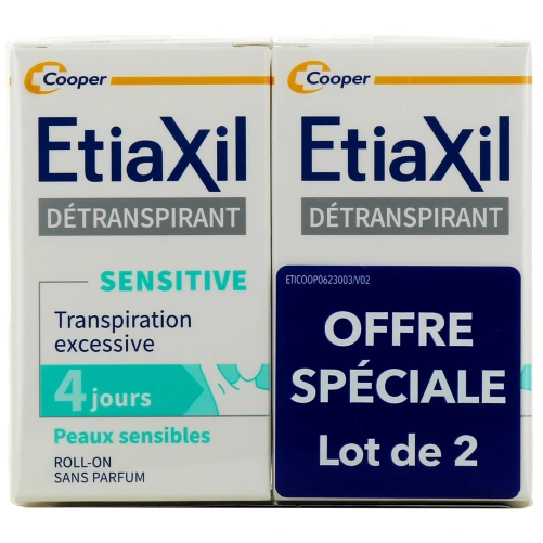 Etiaxil Sensitive Détranspirant Aisselles Roll-on