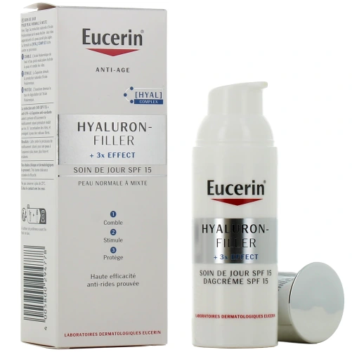 Eucerin Hyaluron-Filler 3X Effect SPF 15 Soin de jour Peau normale à mixte