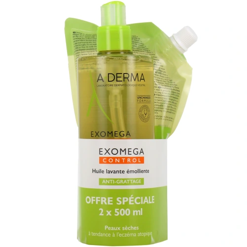 Exomega Control Huile Lavante Émolliente Anti-Grattage