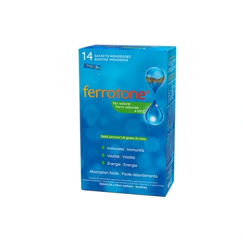Ferrotone Fer naturel Vitamine C Goût Pomme