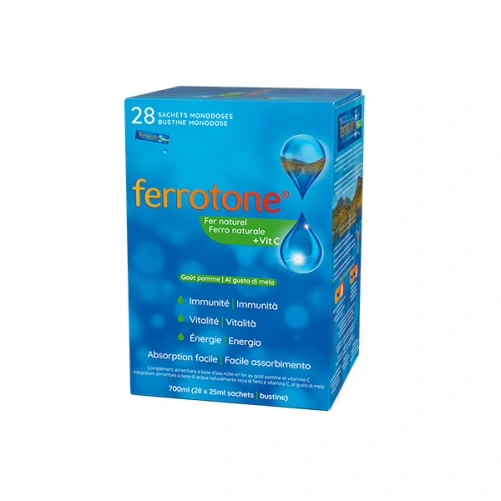Ferrotone Fer naturel Vitamine C Goût Pomme