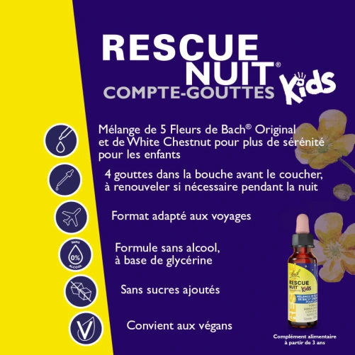RESCUE® Kids Nuit Fleur de Bach en Gouttes