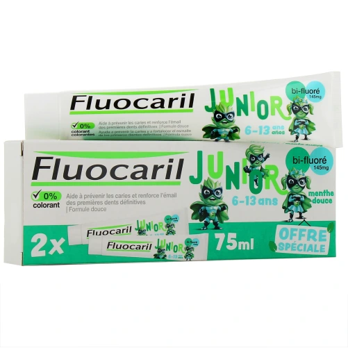 Fluocaril Junior Dentifrice bi-fluoré Menthe Douce 6-13 ans