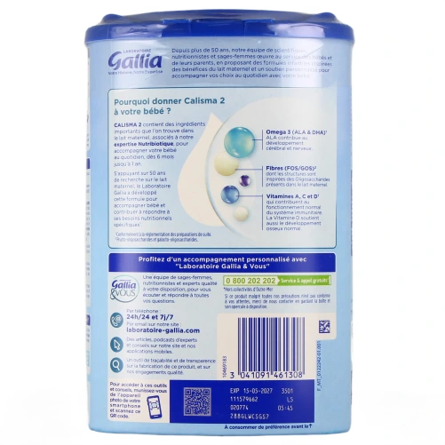 Gallia Calisma 2 Lait 2ème âge
