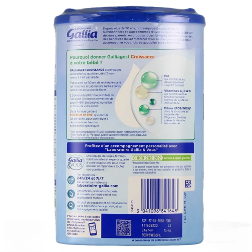 Gallia Galliagest Croissance Lait 3ème âge