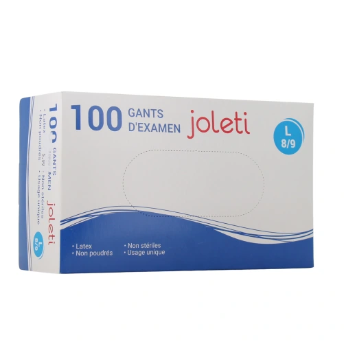 Gants d'examen en Latex non Poudrés Joleti