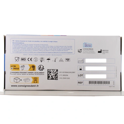 Gants d'Examen en Vinyle non poudrés Joleti