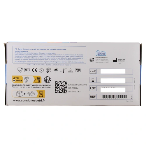 Gants d'Examen en Vinyle non poudrés Joleti