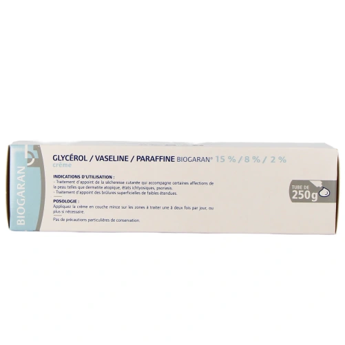 Glycérol Vaseline Paraffine crème 250 g Biogaran
