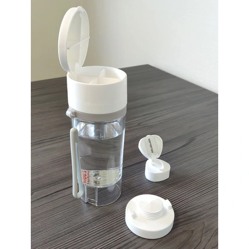 Gourde avec Pilulier, Broyeur et Coupe-comprimé