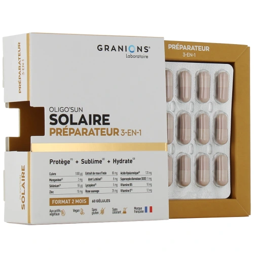 Granions Oligo'Sun Préparateur Solaire 3 en 1