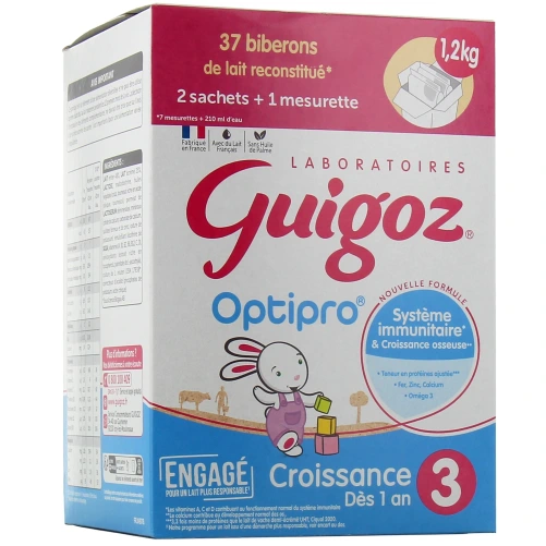 Guigoz Optipro Croissance Lait 3ème âge