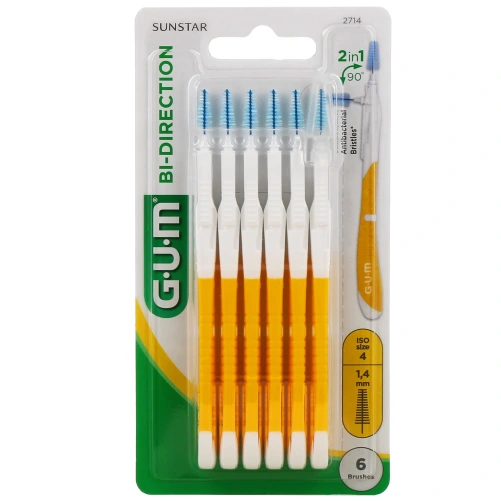 Gum Bi-Direction Brossettes interdentaires 6 Brossettes