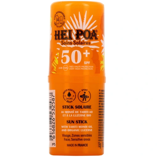 Hei Poa Stick Solaire Visage SPF50+ au Monoï de Tahiti
