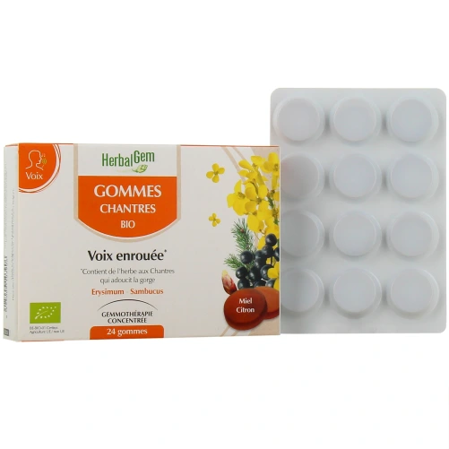 Herbalgem Gommes Chantres Bio Voix Enrouée