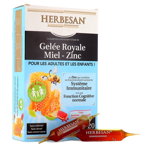 Herbesan Gelée Royale Miel Zinc