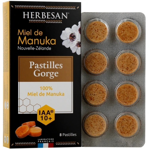 Herbesan Pastilles pour la Gorge Miel de Manuka