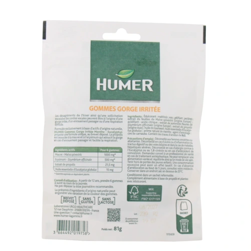 Humer Gommes Gorge Sensible