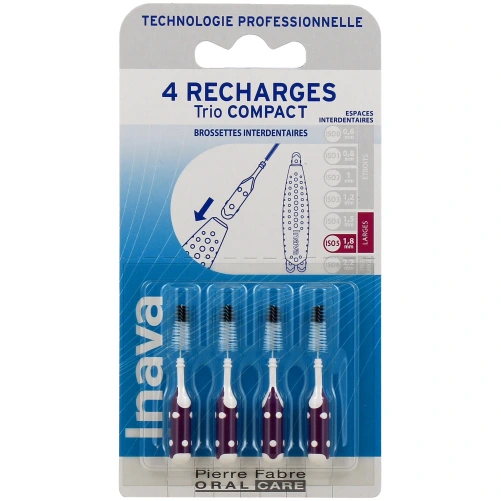 Inava Recharges Brossettes Interdentaires pour Trio Compact