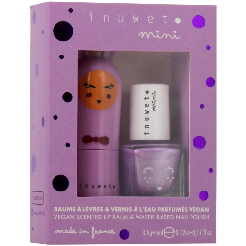 Inuwet Coffret Enfant Baume à Lèvres et Vernis à l'Eau