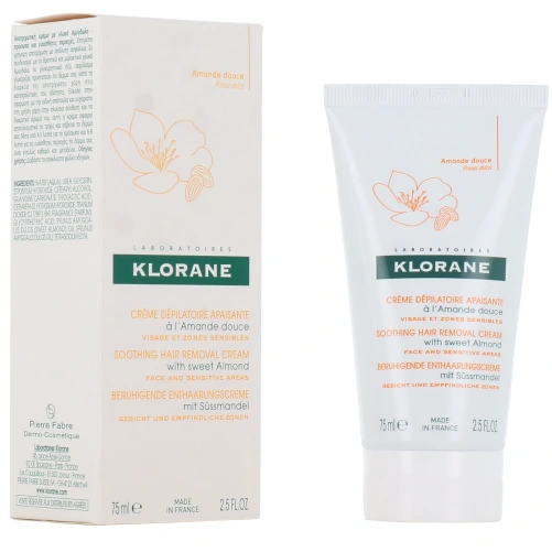 Klorane Crème Dépilatoire Apaisante à l'Amande Douce