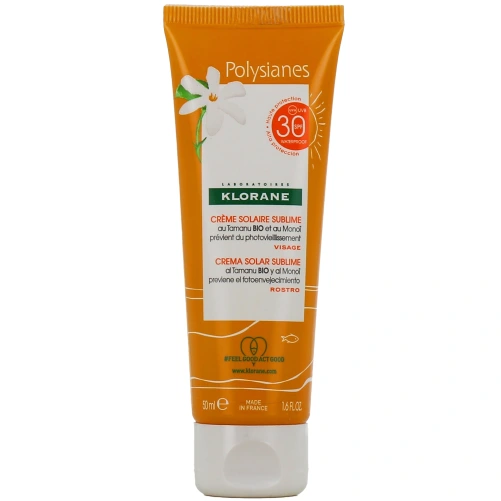 Klorane Polysianes Crème Solaire Sublime Visage