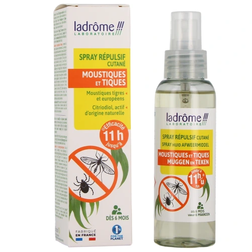 Ladrôme Spray Répulsif Moustiques et Tiques