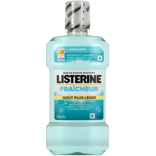 Listerine Bain de Bouche Fraîcheur Goût Plus Léger