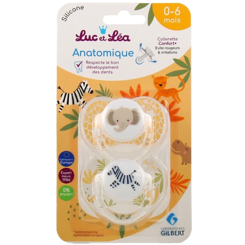 Luc et Léa Duo de Sucettes anatomiques 0-6 mois