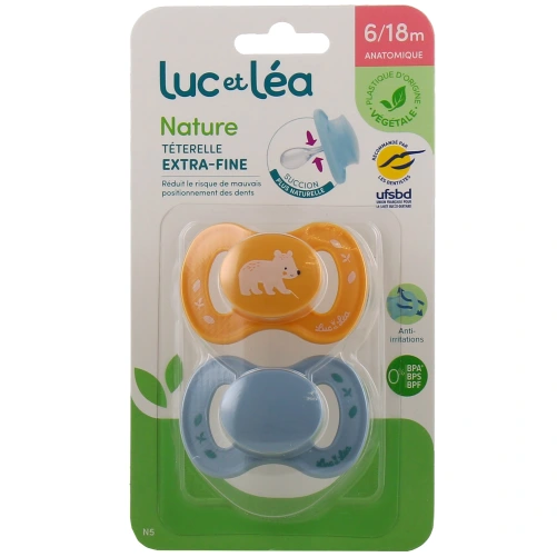 Luc et Léa Duo de Sucettes anatomiques 6-18 mois