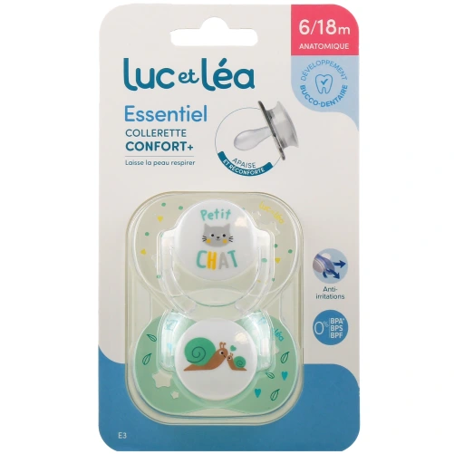 Luc et Léa Duo de Sucettes anatomiques 6-18 mois