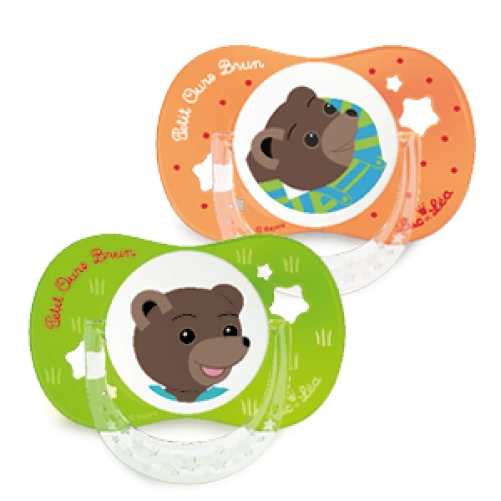 Luc et Léa Duo de Sucettes Petit Ours Brun