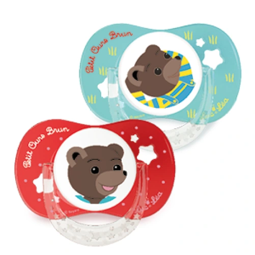 Luc et Léa Duo de Sucettes Petit Ours Brun