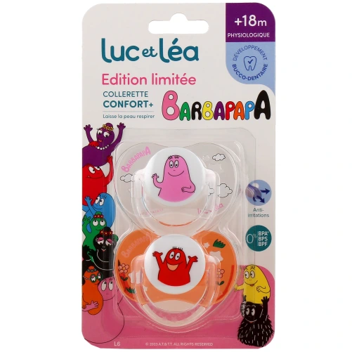 Luc et Léa Duo de sucettes physiologiques 18 mois et plus