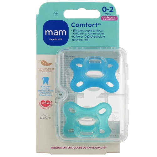 MAM Comfort Sucettes Silicone 0 Mois et +