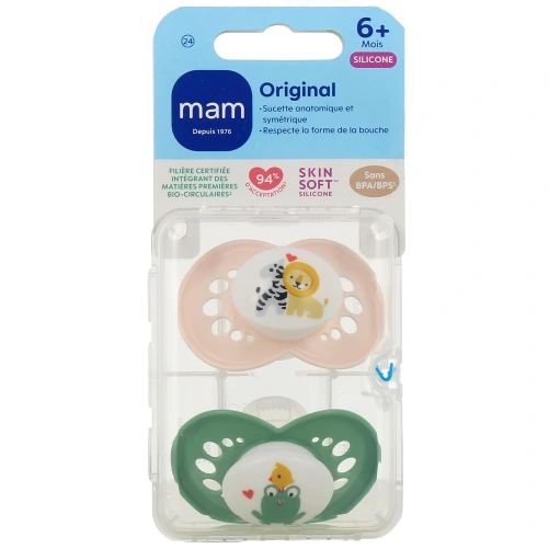 MAM Original Sucettes Anatomiques Silicone 6 Mois et +