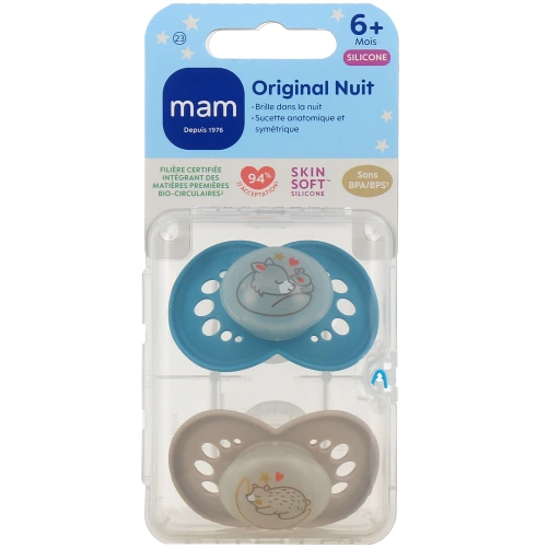 MAM Original Sucettes Anatomiques Silicone 6 Mois et +