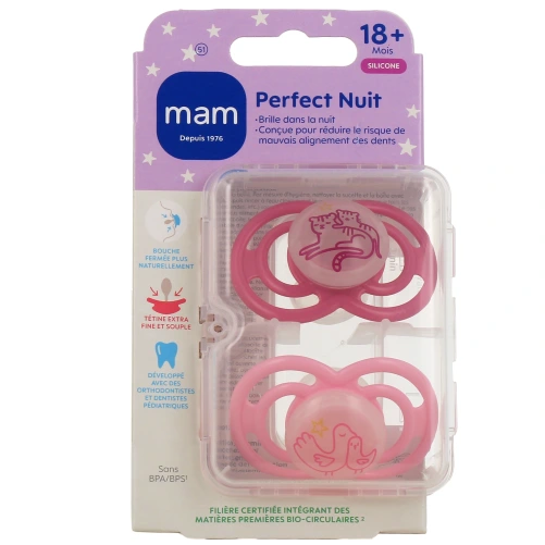 MAM Perfect Nuit Sucettes Silicone 6 mois et +