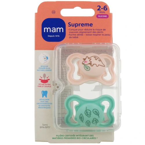 MAM Supreme Sucettes anatomiques silicone X2
