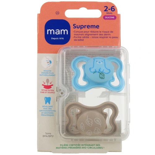 MAM Supreme Sucettes anatomiques silicone X2