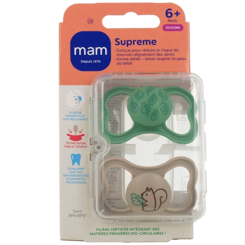 MAM Supreme Sucettes anatomiques silicone X2
