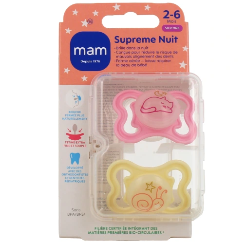 MAM Supreme Sucettes anatomiques silicone X2