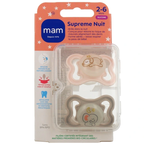 MAM Supreme Sucettes anatomiques silicone X2