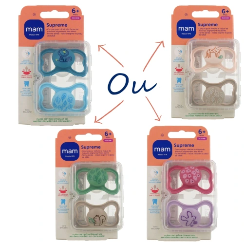 MAM Supreme Sucettes anatomiques silicone X2