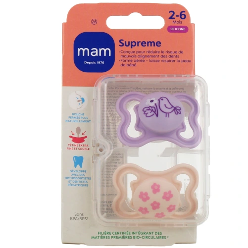 MAM Supreme Sucettes anatomiques silicone X2