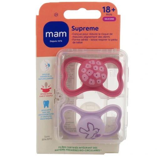 MAM Supreme Sucettes anatomiques silicone X2